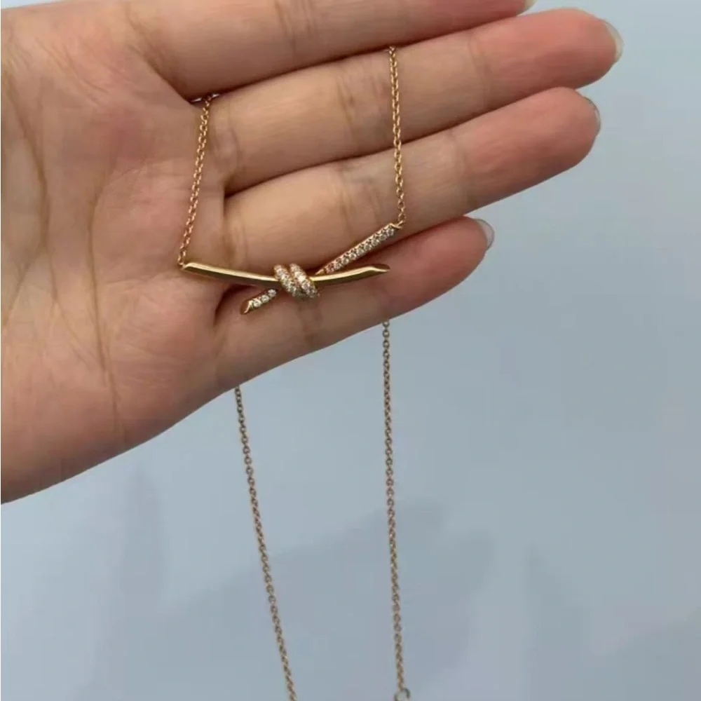 Tiffany & Co. Gold Knot Necklace - Picture 3 of 4